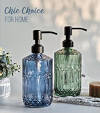 JASAI 18 Oz Blue Soap Dispenser with Black Rust Proof Pump - Image 7