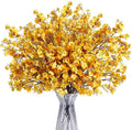 SITUMEIZI 6Pcs Artificial Baby's Breath Flowers 19.3 Inch Silk Gypsophila Bundles Real Touch Fake Flowers for Wedding, Home Decor, Fall Centerpieces DIY Floral Arrangement(Deep Yellow) by SITUMEIZI
