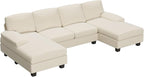 Furniwell Convertible Sectional Sofa Couch, 4 Seat Sofa Set - Image 7