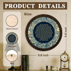 CFFJLHN Christian Bible Wall Art Decor, Bedroom Round Wooden Wall Art Wildflower Bible Religious Scripture Round Wood Hanging Wall Decor for Home Bedroom Living Room Church Prayer Room, 10x10 Inch - Image 7
