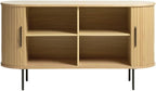 Unique Furniture Modern 2-Door Slideboad in Natural Oak - Image 6