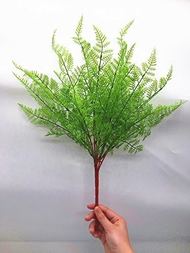 Artificial Shrubs Bushes, Plastic Fern Leaves Persian Grass Fake Plants 4ps - Image 5