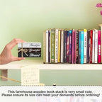 Decorative Books For Home Decor, Wood Book Stack For Table Decor, Thankful Grateful Blessed Decoration Books For Living Room Bookshelf Office, Thanksgiving Farmhouse Stacked Books Decoration (L76) - Image 3