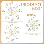Hicarer 4 Pcs Starburst Wall Decor, Bling Metal Wall Art, Gold - Image 4