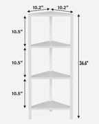TUTOTAK Corner Shelf, 4-Tier Corner Bookshelf - Image 2