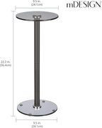 mDesign Glass Top Side/End Drink Table - Image 3