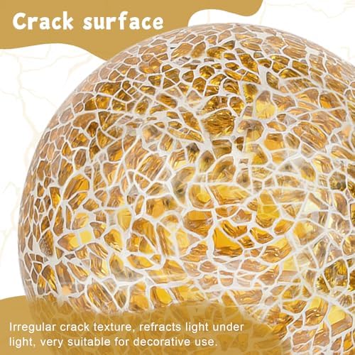 3 Pcs Decorative for Bowls,3.15" Gold Mosaic Glass Balls for Decor - Image 3