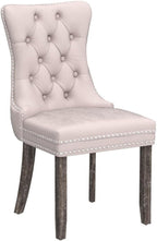 KCC Velvet Dining Chairs Set of 4, Upholstered High-end Tufted Dining Room Chair - Image 5