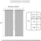Light Beige Blackout Curtains 52 x 84 Inch Long Beige Curtains Set of 2 Panels - Image 4