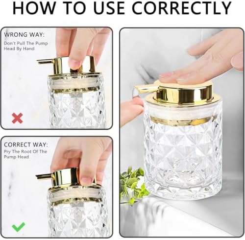 CERBIOR Bathroom Accessories Set, 4 PCS Glass Bathroom Set,Golden White - Image 6