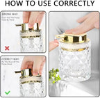 CERBIOR Bathroom Accessories Set, 4 PCS Glass Bathroom Set,Golden White - Image 6
