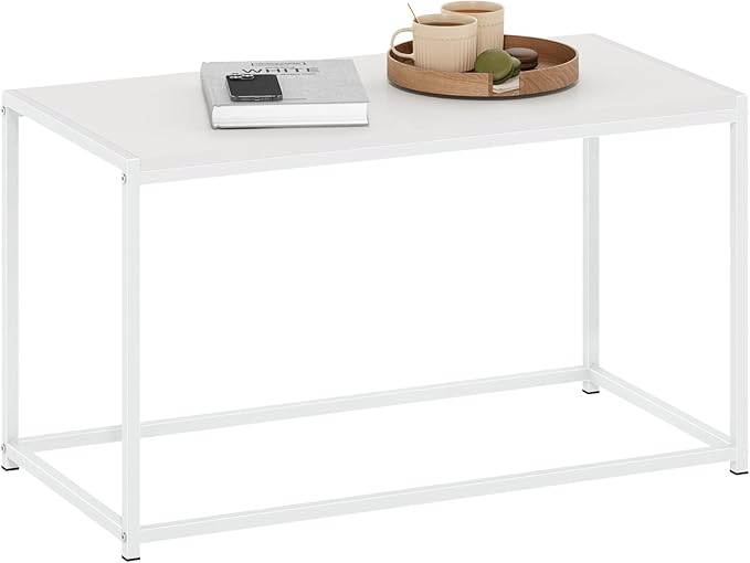 Furinno CAMNUS Coffee Table, Metal Frame Modern Center Table, Rectangular Side by Furinno-FitsYourSpaceFitsYourBudget