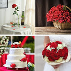 10pcs Red Roses Artificial Flowers Fake Rose Bouquet with Stem Silk Flower - Image 5