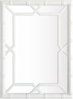 Bamboo-Look Solid Wood Window Pane Mirror 23" X 31" by SORBARIA