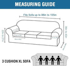 H.VERSAILTEX Modern Velvet Plush 4 Piece High Stretch Sofa Slipcover Furniture - Image 2