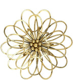 Remenna Metal Flowers Wall Decor, Metal Rustic Wall Art Decoration Farmhouse Wall Decorations Multiple Floral Hanging Decor for Bathroom Living Room Home Office Garden Kitchen 13inch (Rustic Gold) by REMENNA
