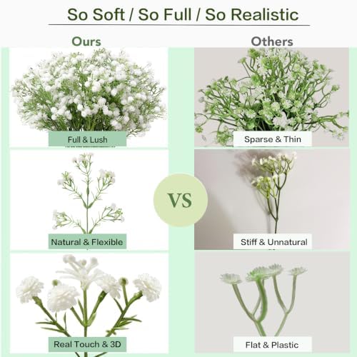 30 Pcs Babys Breath Artificial Flowers,Baby Breath Flowers Artificial Bulk - Image 4