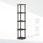 Furinno Turn-N-Tube Storage Shelves, 5-Tier Book Shelf, Corner Shelf, Toolless - Image 4