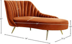 Meridian Furniture Margo Collection Modern | Contemporary Velvet Upholstered - Image 3