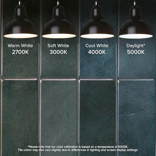 Smart Tiles Peel and Stick backsplash, Stacked Petrol Blue, 11.43"x9" - Image 4