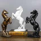 Lependor Standing Horse Resin Statue for Home Decor Animal Ornament Sculpture Horse Art Figurine Decorative - White - Image 4