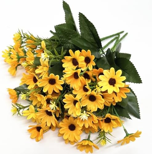Fake Sunflower Decor, CATTREE Artificial Flowers Sunflowers Silk Helianthus Plastic Plants Wedding Bouquet Party Indoor Outdoor DIY Home Garden Kitchen Table Centerpieces Arrangements Decoration 4 Pcs by CATTREE