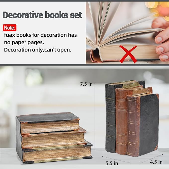 Guichifun Retro Decorative Books Classical Fake Books Decoration - Image 4