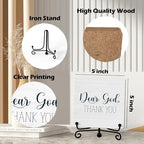 Modern Farmhouse Decor, Home Decor For Living Room, Boho Chic Aesthetic Shelf Decorations, Christian Dear God Sign, Farm House Entryway Tv Stand Fireplace Coffee Table Decoration (08) - Image 2