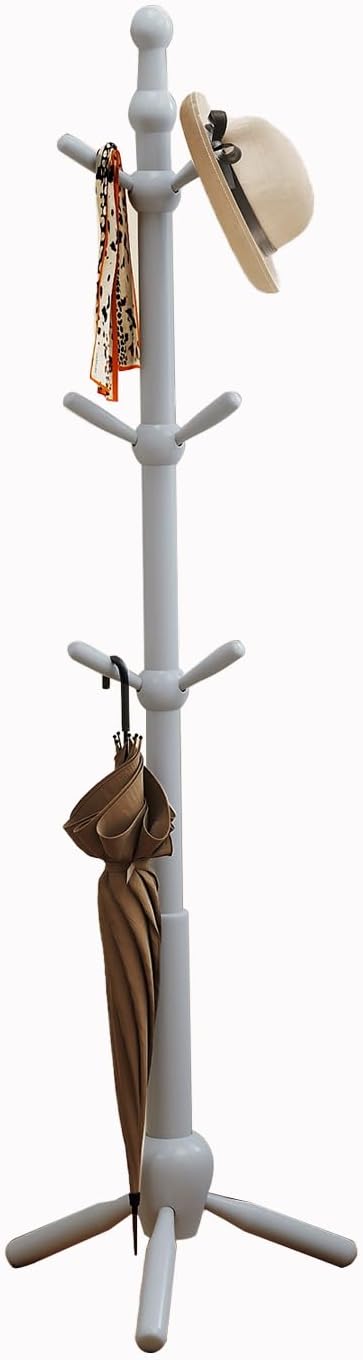 Solid Wood Coat Rack Stand, Vintage Heavy Duty Coat Hanger Stand - Image 7