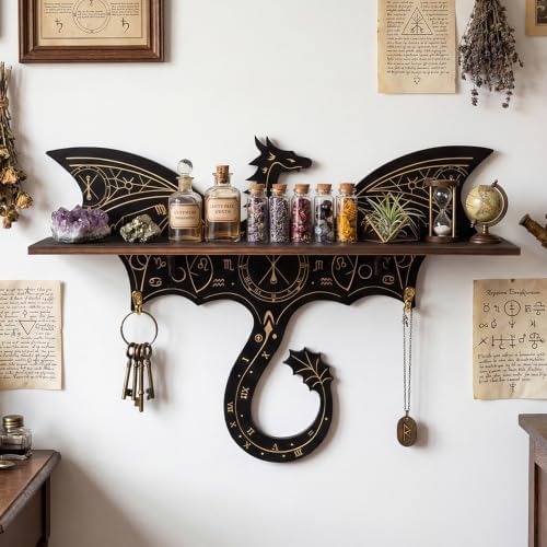 Dragon Shelf, Dragon Decor, Crystal Display Shelf, Gothic Fantasy Decor - Image 2
