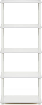 Furinno TURN-N-TUBE Storage Shelves, 5-Tier Book Shelf, Corner Shelf, Toolless - Image 6