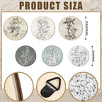 Barydat 6 Pcs Boho Wooden Plant Wall Art Decor,Round,8 Inch, 10 Inch - Image 2