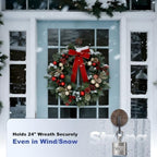 OUTXE Wreath Hanger for Front Door, Upgraded Suction Cup Reef Hook - Image 2