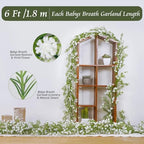 Dolicer 4 Pcs Babys Breath Artificial Flowers Vines Baby Breath Garland - Image 4