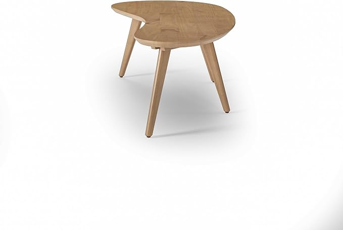 Camaflexi Mid Century Modern Abstract Shaped Coffee Table/Wood/Light Oak Finish - Image 3