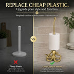 WallCharmers Gold Octopus Paper Towel Holder & Metal Toilet Paper Stand - Image 6