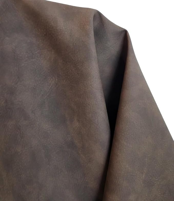 Cafe Brown Nubuck Soft Faux Leather Fabric Sheet PU Leather Sold by The Yard by NATLeathers