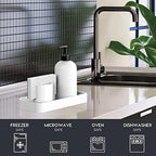 Gurygo 8" - Small Rectangular Vanity Tray for Bathroom - Ceramic Kitchen Soap Tray - Countertop and Vanity Tray - Comestic Holder Bathtub Organizer - Bathroom Tray, (White, Set/1) - Image 5