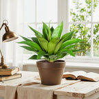Artificial Agave Plant Fake Agave Plant Artificial Plants Outdoor Uv Resistant Artificial Fake Plants Suitable for Indoor Home Decor Outdoor Courtyard Balcony Terrace Decor 20.9'',Green,1Pcs - Image 6