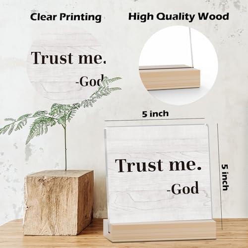 Farmhouse Decor, Acrylic Christian God Home Decorations, Aesthetic Entry Way Table Shelf Decor, Living Room Table Accessories, Boho Office Decorations For Work (09) - Image 2