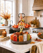 Fall Decor Tiered Tray Set of 65, Rustic Farmhouse Centerpieces for Tables - Image 6