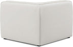 Pemberly Row Upcycled Linen Corner Chair, Sand Finish, Modular Eco-Friendly - Image 4