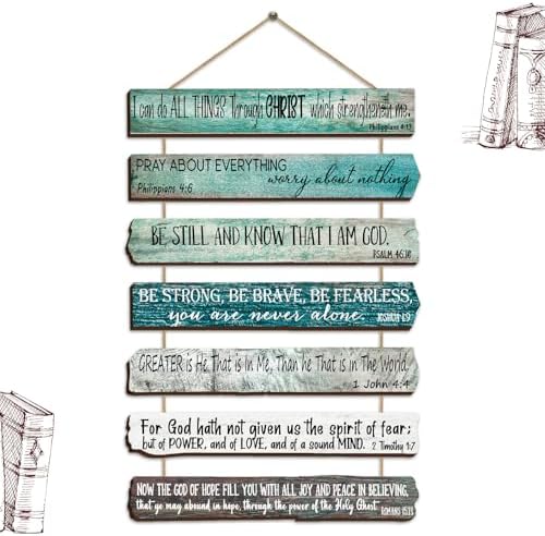 Yookeer 7 Tier Christian Wall Art Bible Verses Green English Style by Yookeer