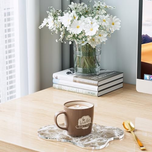 Acrylic Coaster Decorative Plates, Irregular Bar Drink Coaster,Perfect for Tabletop Protection and Accessories Display.（Fog） - Image 2