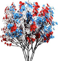 Mandy's 6 Bundles Artificial Red White Blue Baby’s Breath Flowers by Mandys