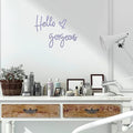 Blulu Hello Gorgeous Sign Wall Decor Wooden Words Minimalist Art, Purple by Blulu