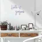 Blulu Hello Gorgeous Sign Wall Decor Wooden Words Minimalist Art, Purple by Blulu