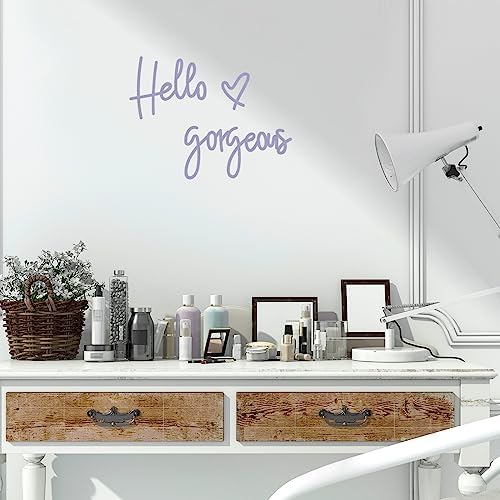 Blulu Hello Gorgeous Sign Wall Decor Wooden Words Minimalist Art, Purple by Blulu