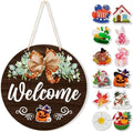 Interchangeable Welcome Sign Fall Halloween Front Porch Decoration by Unknown