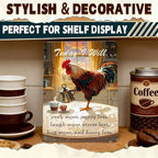 Rooster Tin Metal Signs Country Kitchen Wall Art Decor Chicken Sign Farmhouse Decor Today I Will Pry More Worry Less Metal Sign Funny Chicken Coop Accessories Home Garden Farm Yard 12x8 Inch - Image 6